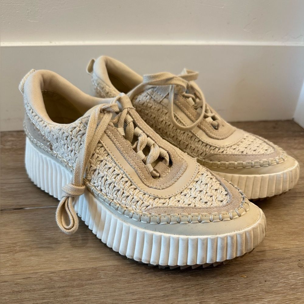 Dolce Vita Dolen Sneakers in Sandstone Knit size 8.5 - Picture 3 of 16